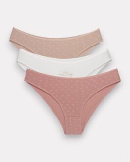 Bikini Βαμβακερά Εσώρουχα Γυναικεία (3 τμχ)