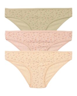 Σλιπ Bikini Βαμβακερό Flowers (3τμχ)