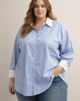 Γυναικείο Ριγέ Πουκάμισο Oversized