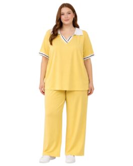 Γυναικείο Plus Size Σετ Μπλούζα & Παντελόνα – One Size
